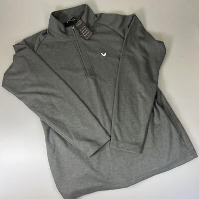 TravisMathew Golf Upgraded 1/4-Reißverschluss grau Pullover Pulli, Größe Small 34-36'' Brustumfang