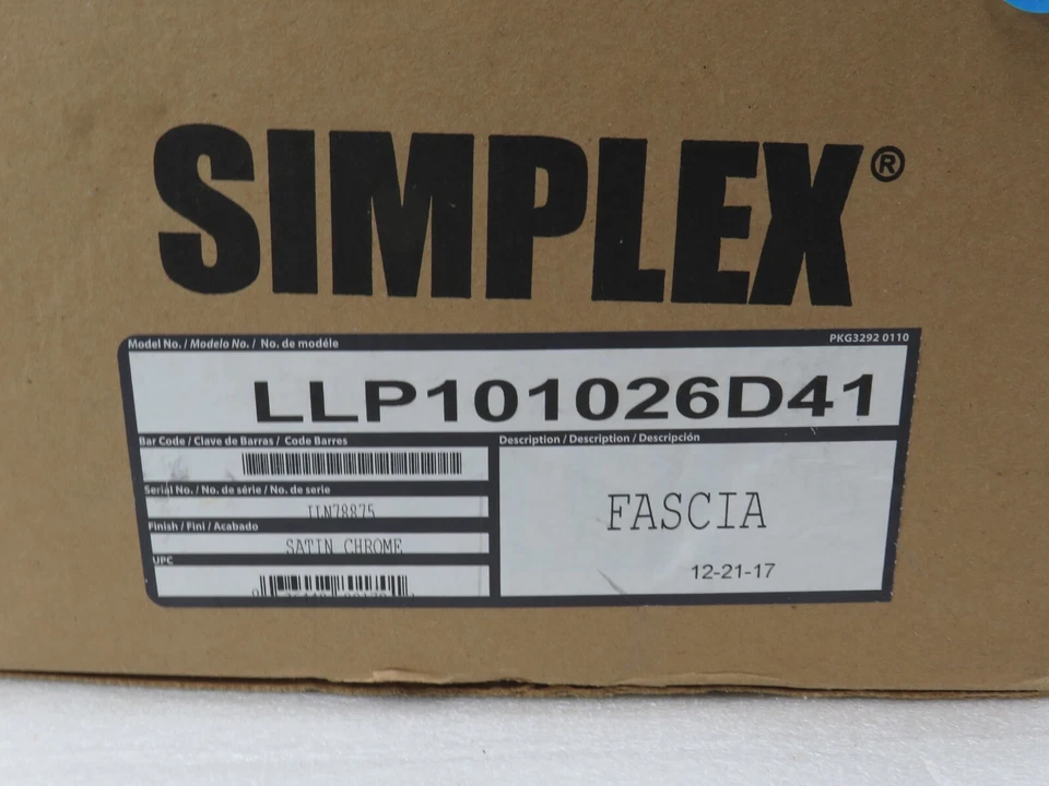 Kaba Simplex LLP101026D41 Exit Trim Pushbutton Lock w/ Lever Comb. Entry [CTPA] - Image 2 of 4