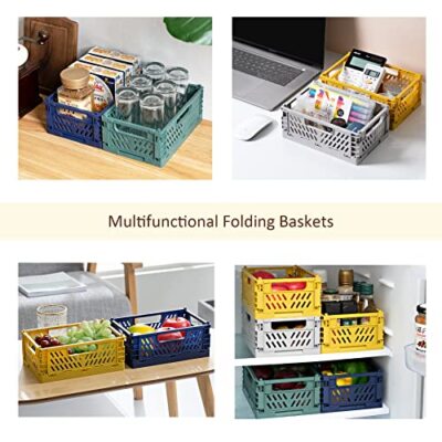 Cand 16L Collapsible Storage Crates - 2-Pack Foldable Plastic Bins With Handles, Stackable - View #7