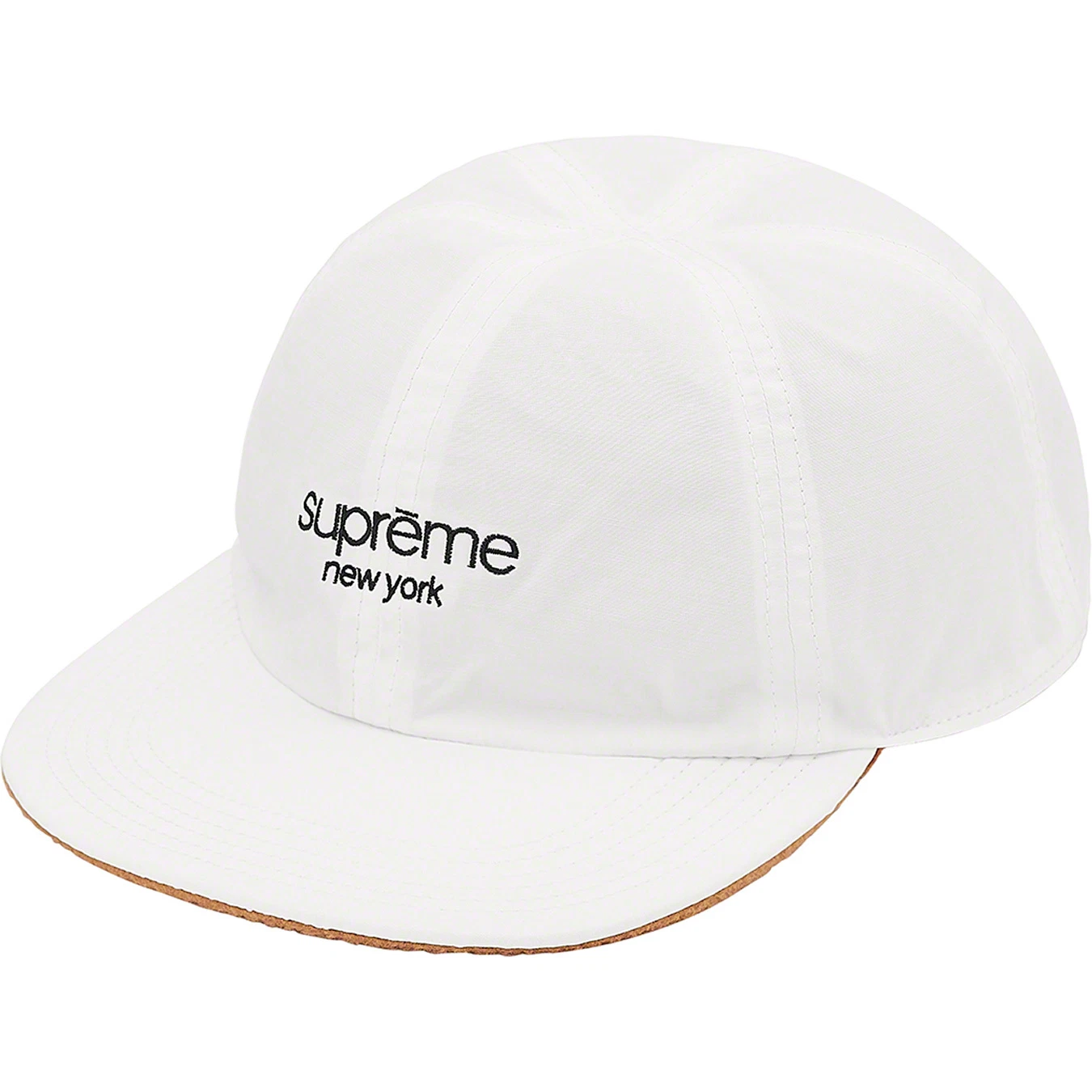 Supreme Classic Logo Réversible 6 panneaux (FW20) blanc/brun