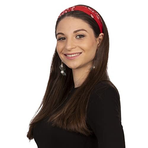 Bandana Headband-Paisley Bandana Headband 5 Assorted Wide Paisley Headbands - Picture 4 of 8