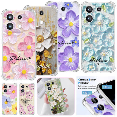 3D Flower Custom Shockproof Phone Case Cover For Xiaomi 14T 13 Redmi Note 12 Pro