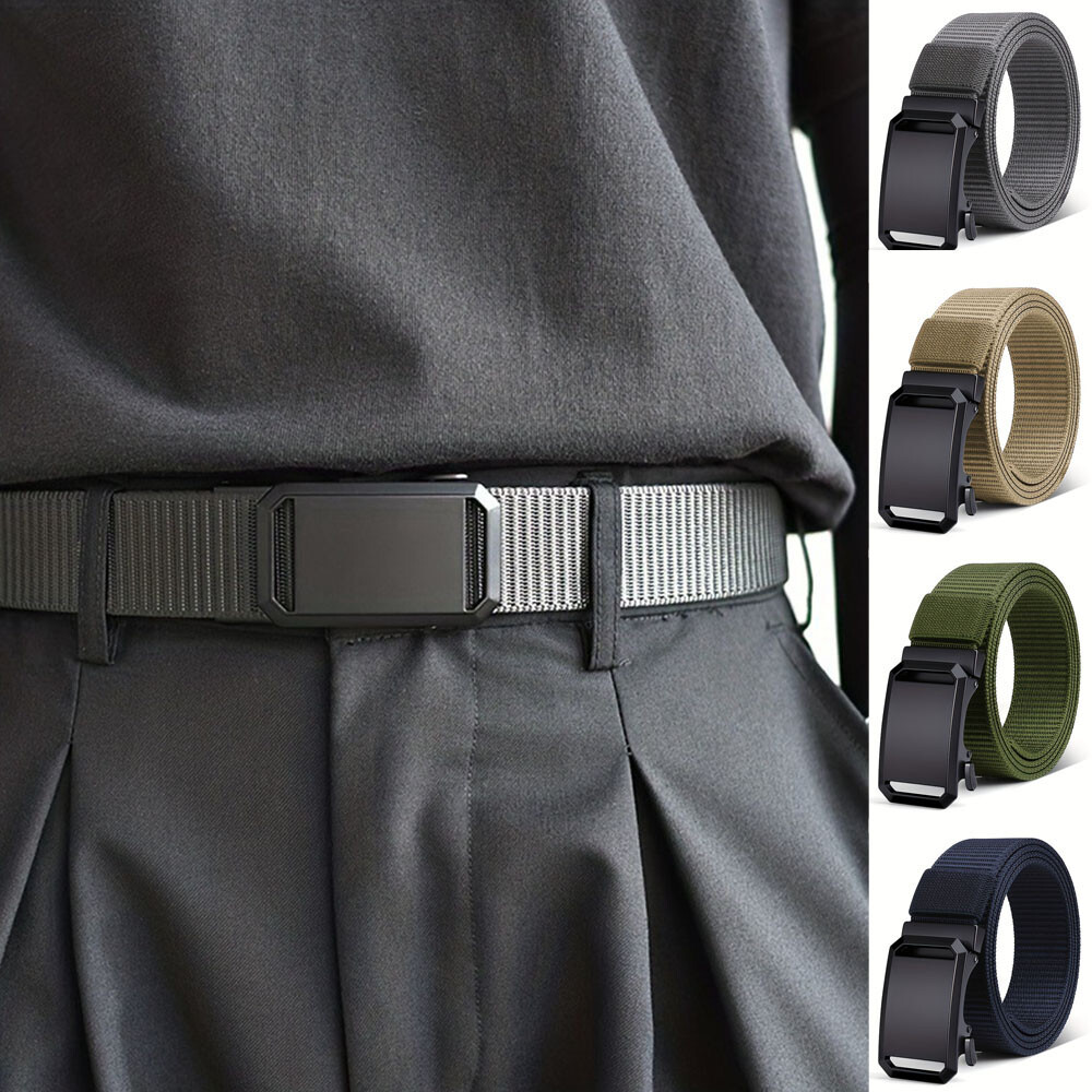 Men Adjustable Nylon Military Belt Metal Buckle Waist Strap Tactical Waistband