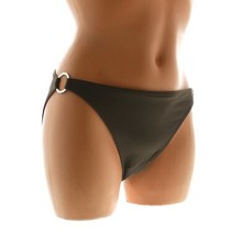 Calvin Klein Bikini Swimsuit Bottom Women's Low Rise with Ring Side, Brown
