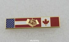 US Canadian Flag Police Citation Bar Undress Merit Award Commendation Pin