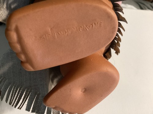Native American 9” Girl Doll Vintage Soft Plastic Suede Skirt Made In Hong Kong - Picture 6 of 6