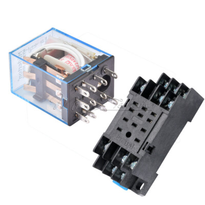AC 220V / AC 110V / DC 24V MY3NJ 11 PIN Coil Power Relay Module Socket Base