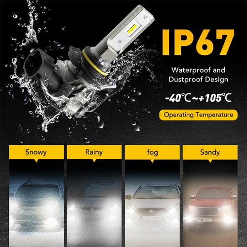 AUXITO Canbus 9145 LED 9140 Xenon White Fog Driving Light Bulbs Kit 48W 6000LM - Picture 3 of 12