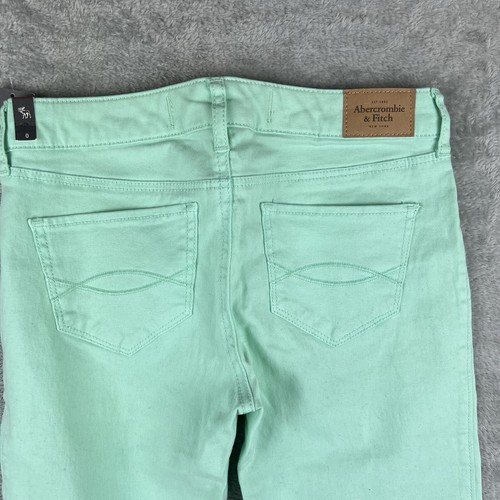 Pantalones Abercrombie & Fitch Verde Menta Talla 0 25W Preppy Y2K - Imagen 4 de 10