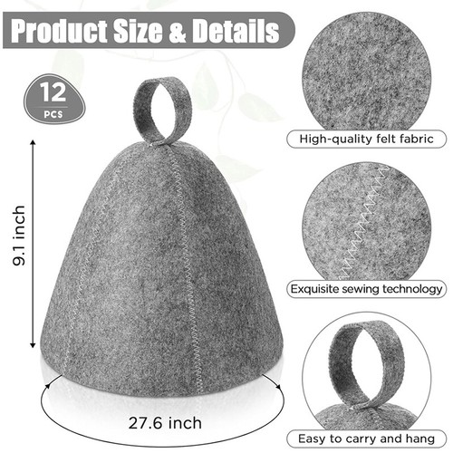 Felt Head Protection Bath Anti Heat Free Size Russian Style Shower Cap Sauna Hat usine