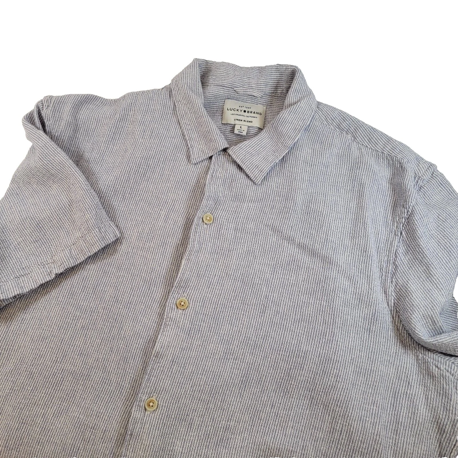 Lucky Brand Short Sleeve Regular Size Dress Shirts for Men