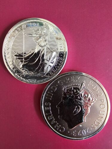Silbermünze Britannia 2023 King Charles 1oz Silber 999 Royal Mint - Bild 1 von 3
