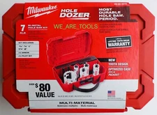 NEW Milwaukee 49-22-4040 7 Pc. Hole Dozer Bi-Metal Hole Saw Set 3/4" - 2"