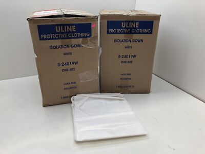 U-LINE S-24019 WHITE ISOLATION GOWNS