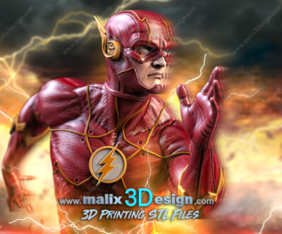 FLASH, DC COMICS, 1/4-1/24, FIGUR, FAN ART, 3D-DRUCK, STATUE, SANIX3D, MFW