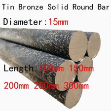 1pcs 15mm Diameter Tin Bronze Solid Round Bar 100/150/200/250/300mm Length