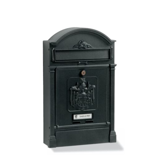 Heritage Style Aluminium Druckguss Wandmontage Postkasten in schwarz - Klasse B - Bild 1 von 5