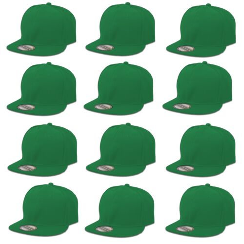 12Pcs Men Women Snapback Adjustable Baseball Cap Hip-Hop Flat Brim Hats Trucker - Picture 9 of 25