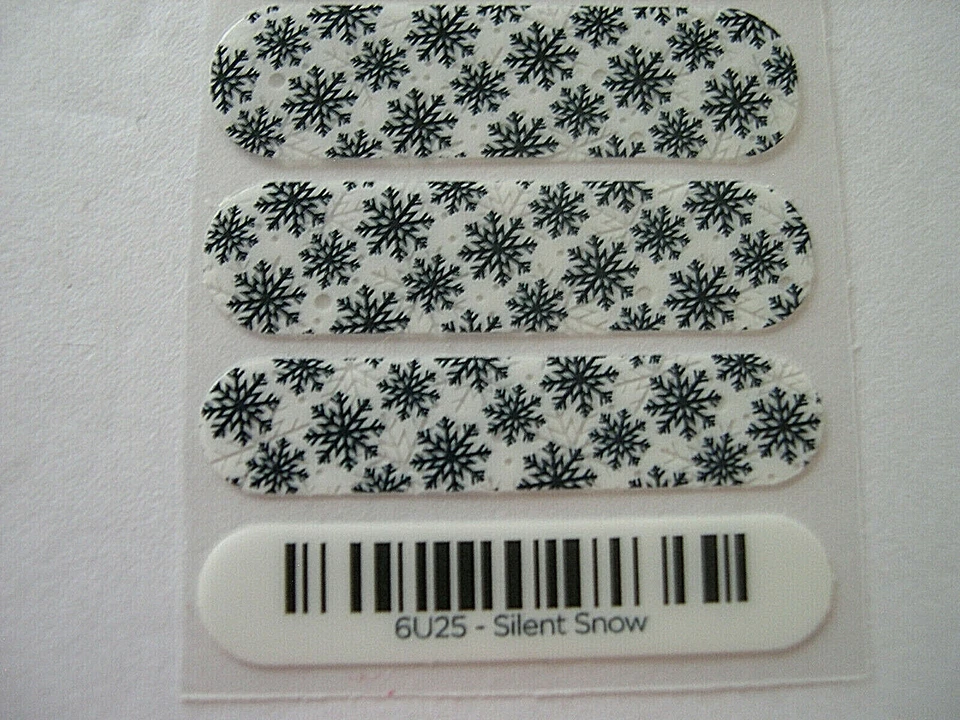 Meia folha Jamberry Silent Snow Nail Wraps 6U25 - Imagem 2 de 2