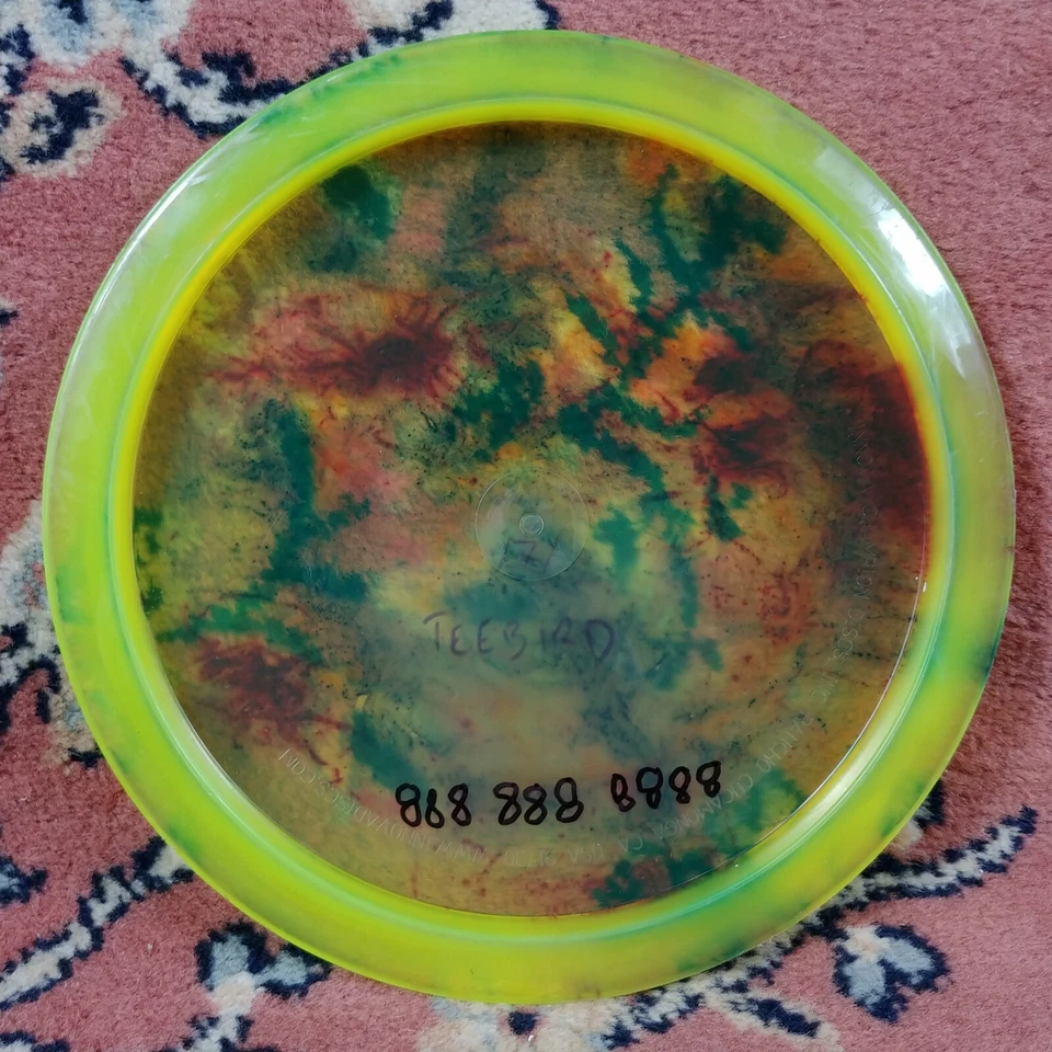 Innova Champion Teebird Factory Second F2 170g Custom Dye Yellow Disc Used Inked - Image 4 of 4
