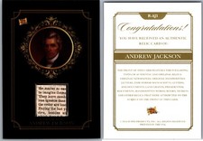 2024 PIECES OF THE PAST RELIC CARD - ANDREW JACKSON #R-AJ1