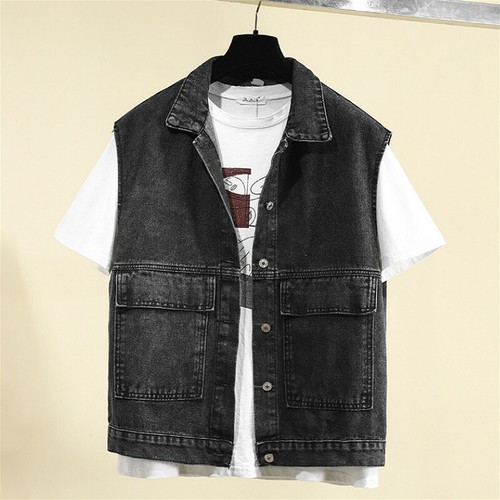 Women Denim Waistcoat Retro Jeans Vest 