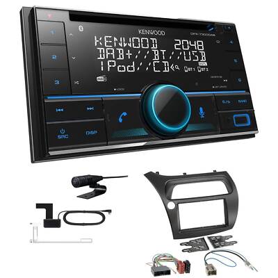 Kenwood DPX-7300DAB Autoradio Bluetooth für Honda Civic VIII 2006-2012 schwarz