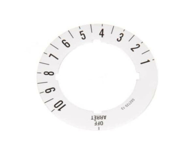 Garland Dial Insert (Off/1/10) G02725-13 Knob Label NEW Genuine OEM Part 1314125