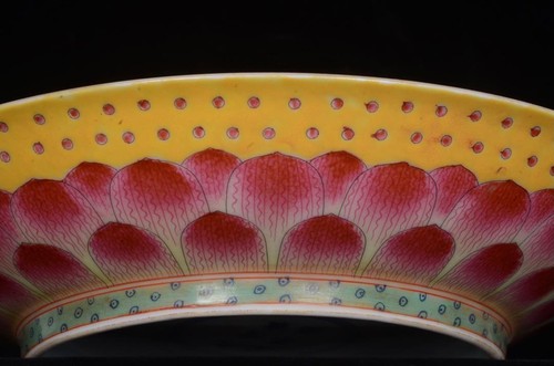 ALTE CHINESISCHE FARBIGE EMAILLE PORZELLAN SCHALE YONGZHENG GEMARKT ST646 - Bild 6 von 9