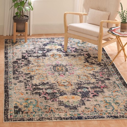 Contemporary 3' x 5' Accent Rug in Black & Gold - Easy Care, Non-Shedding Design - Picture 3 of 10