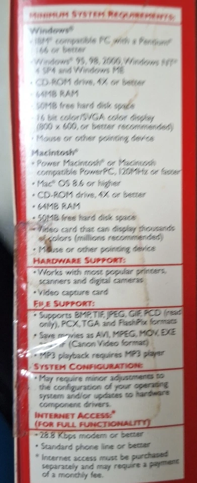 Vintage CANON VIDEO HOME EDITION, PC/MAC Software WINDOWS 95, 98, 2000 & MAC OS - Image 4 of 4