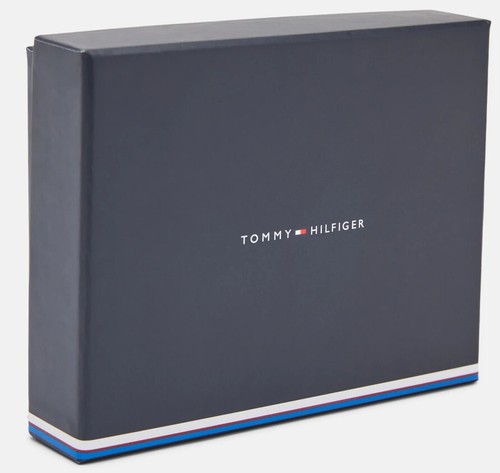 Tommy Hilfiger Men's Designer Premium Essential Mini Bifold Leather Wallet Brown - Picture 5 of 5