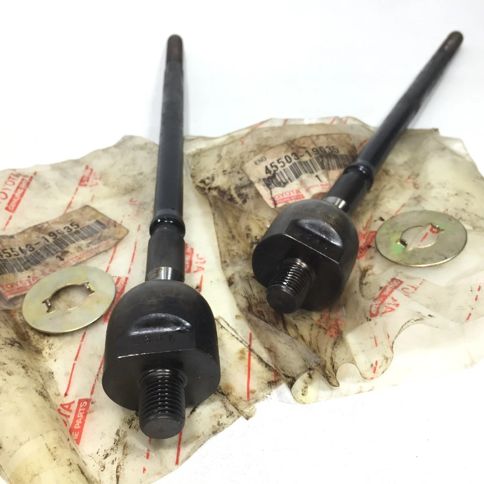 Par de extremos de cremallera de dirección 45503-19035 Toyota Corolla AE80 81 82 CE80 genuino nuevo en stock Foto 4 de 4