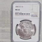 1882-CC Morgan Silver Dollar $1 NGC MS 62 Unc Cert#6037871-019