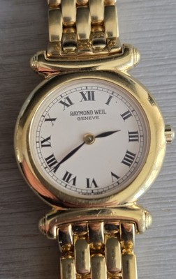 Raymond Weil Geneve 18k Gold Electroplated Ladies Watch 5866 Gold