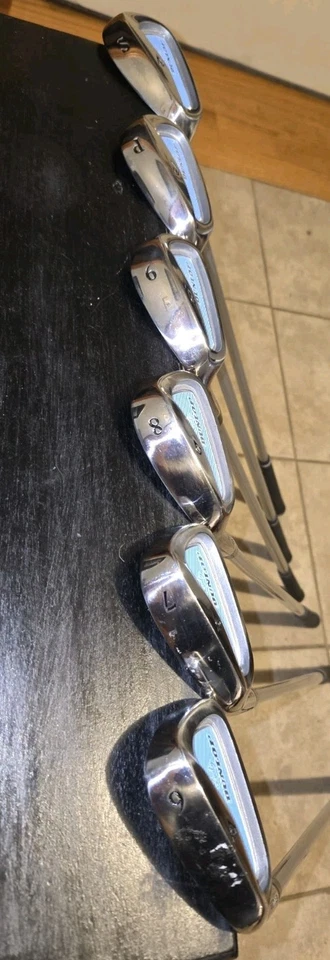 Conjunto de ferro de golfe Lady Dunlop aço inoxidável 6-SW eixo grafite duplo flexível LH - Imagem 3 de 4