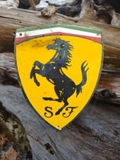 RARA INSEGNA PORCELLANA FERRARI VINTAGE CONCESSIONARIA ITALIANA SERVIZIO VENDITA AUTO DA CORSA 