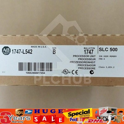 New Sealed AB 1747-L542 SLC 500 5/04 CPU PROCESSOR UNIT 1747L542 US Free Tax