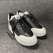 MICHAEL KORS Hayes Two-Tone Leather Platform Sneakers Women's Size 10