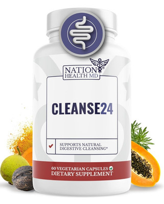 NATION HEALTH MD Cleanse24-- 60 CAPSULES --EXP  : 2026
