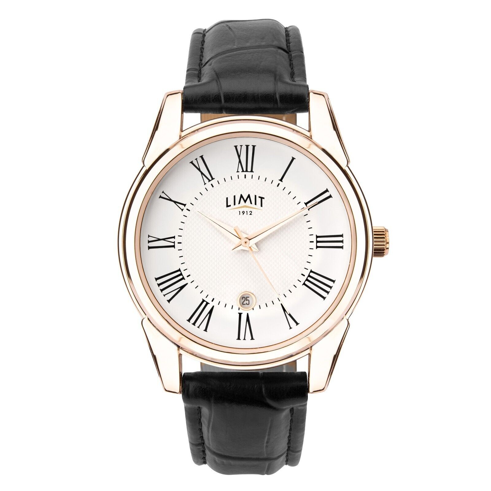 Limit Classic 41mm White Dial Black Leather Strap Gents Watch 5762 RRP £34.99
