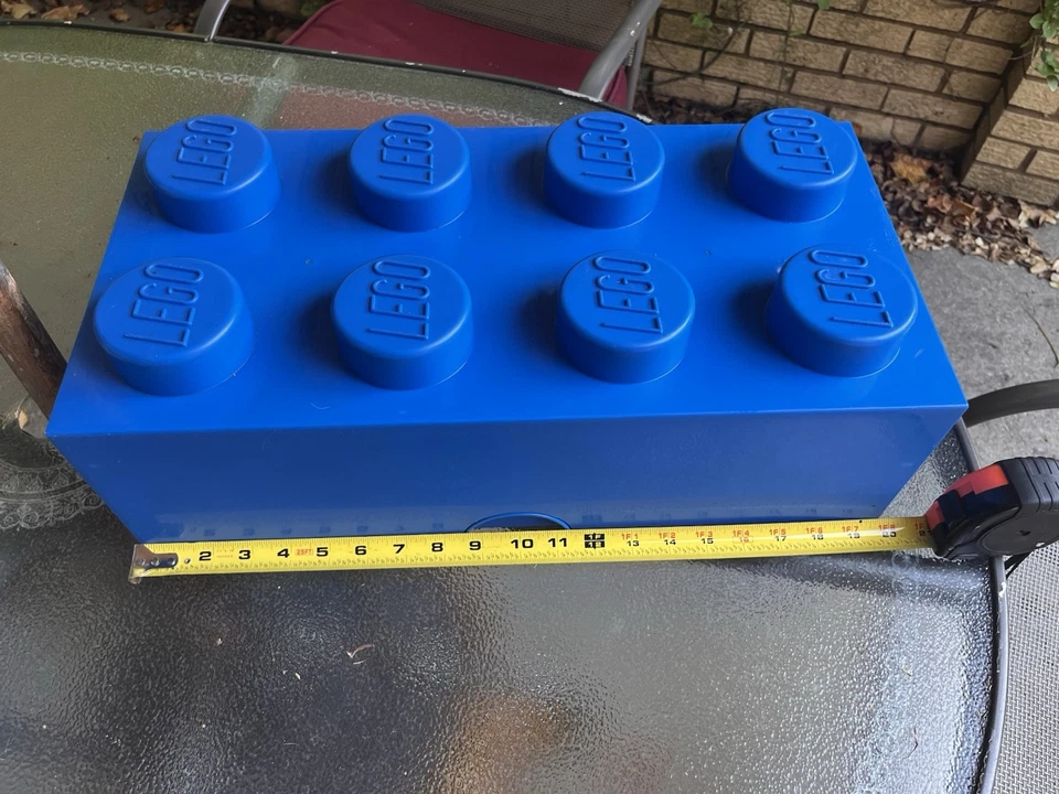 LEGO Storage Container Brick Blue Box Container Large 19x9x6 - Image 2 of 4