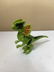 Jurassic World Dilophosaurus Ambush Green Dinosaur Figure Great Condition Small