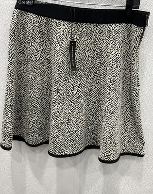 W118 by Walter Baker Ruby Skirt Black Ivory Size L NWT