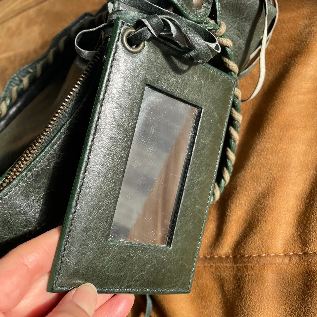 Balenciaga City Classic Bag Leather Dark Gray Auth Japan Used Rare thumbnail 4