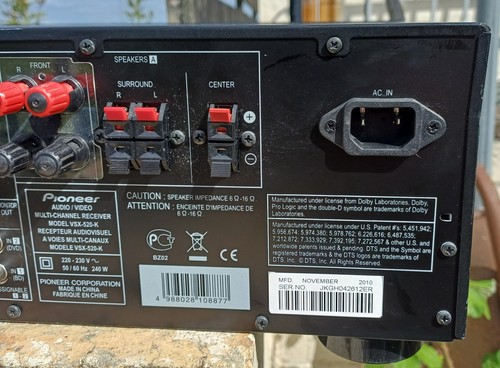 Pioneer VSX-520 240W 5.1 Multi-channel AV Receiver Amplifier With HDMI, Working - Picture 12 of 19