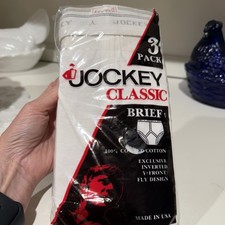 Vintage Jockey Classic Brief Men s Size 38 White 3 Pack 100 Cotton 1991