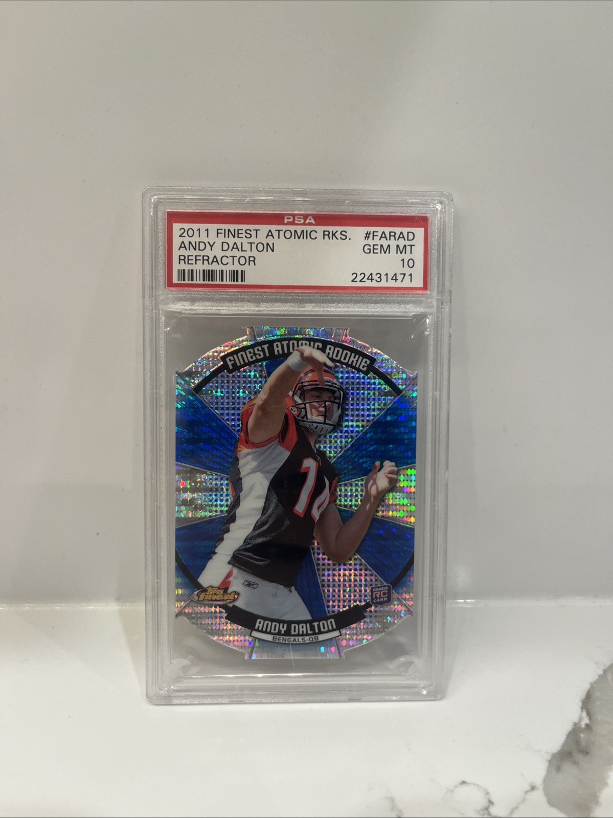 Andy Dalton Finest Atomic Rookie Refractor #FARAD Base