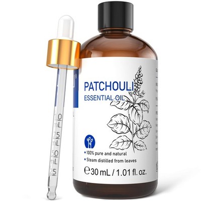 HIQILI Patchouli Essential Oil Organic, 100% Pure, for 1.01 Fl Oz (Pack of 1)
