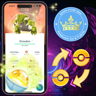 Pokémon TRADE GO  Shiny Groudon   Kyogre  Background Go Tour Kalos 2026 Digital
